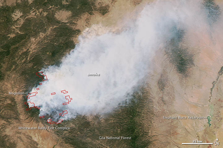 Huge New Mexico Wildfire Spotted by NASA Satellite